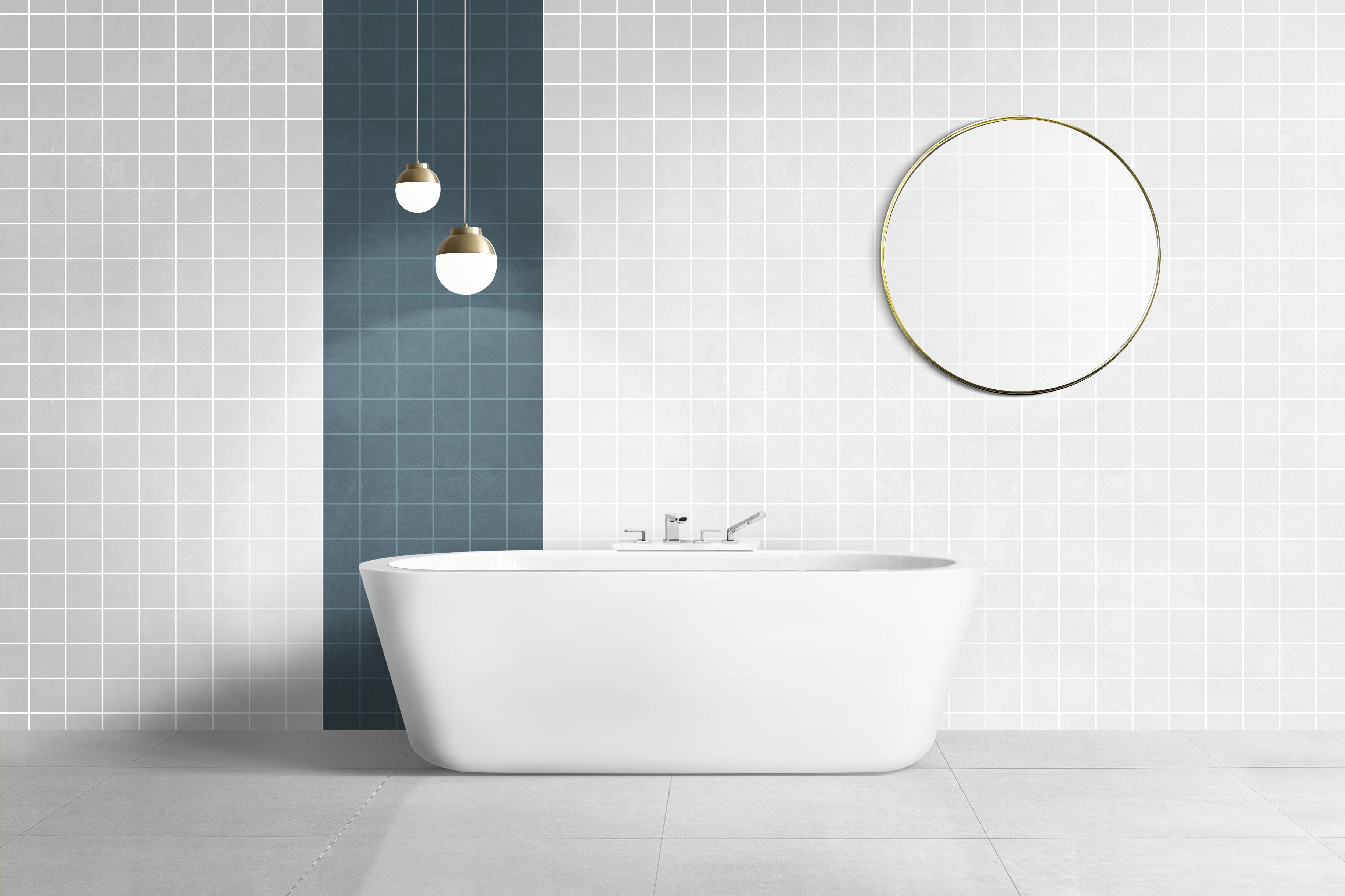 Walk-in shower with frameless glass and tile