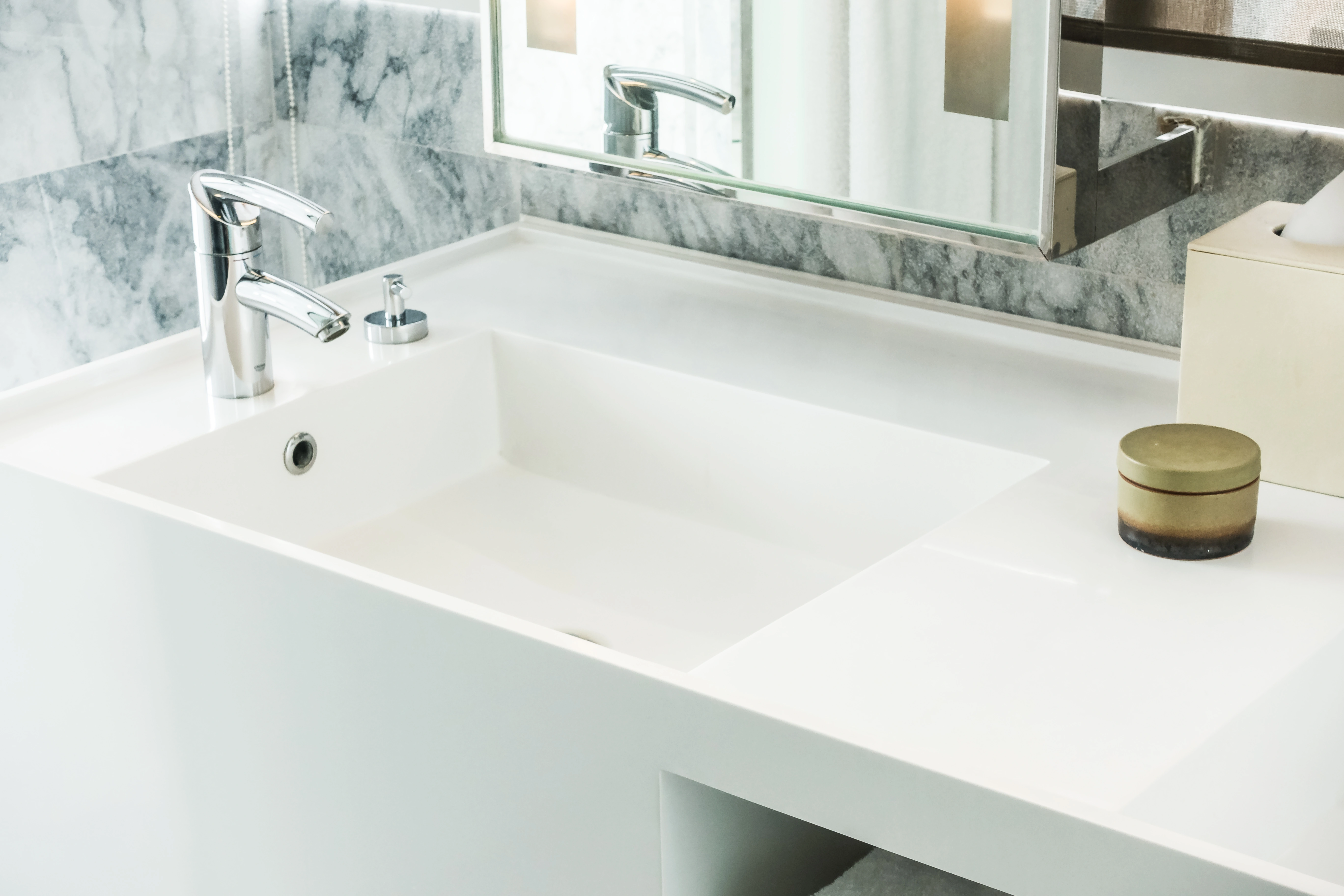 Hotel-quality sink and vanity design