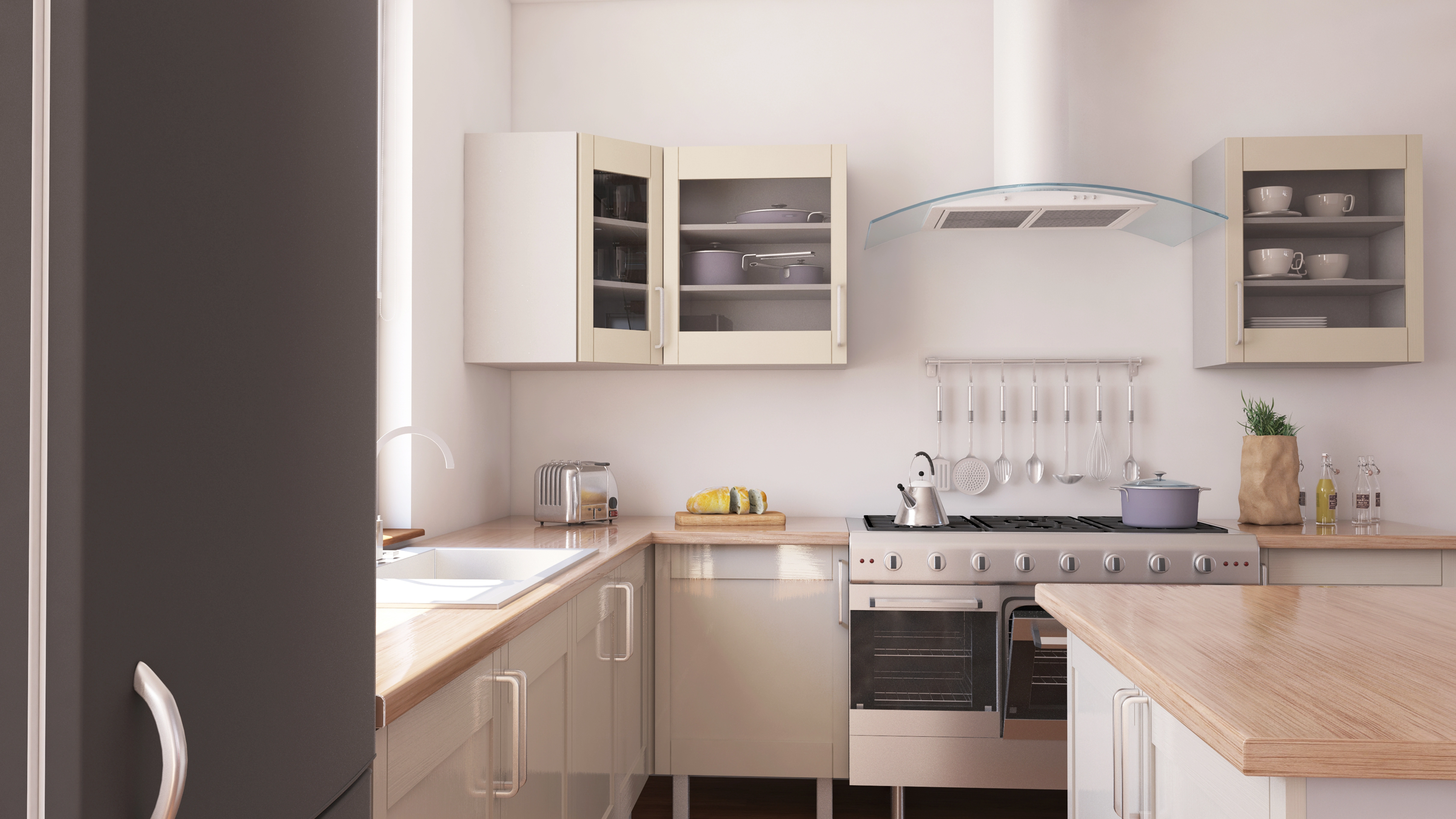 Custom cabinetry and woodwork in a modern kitchen