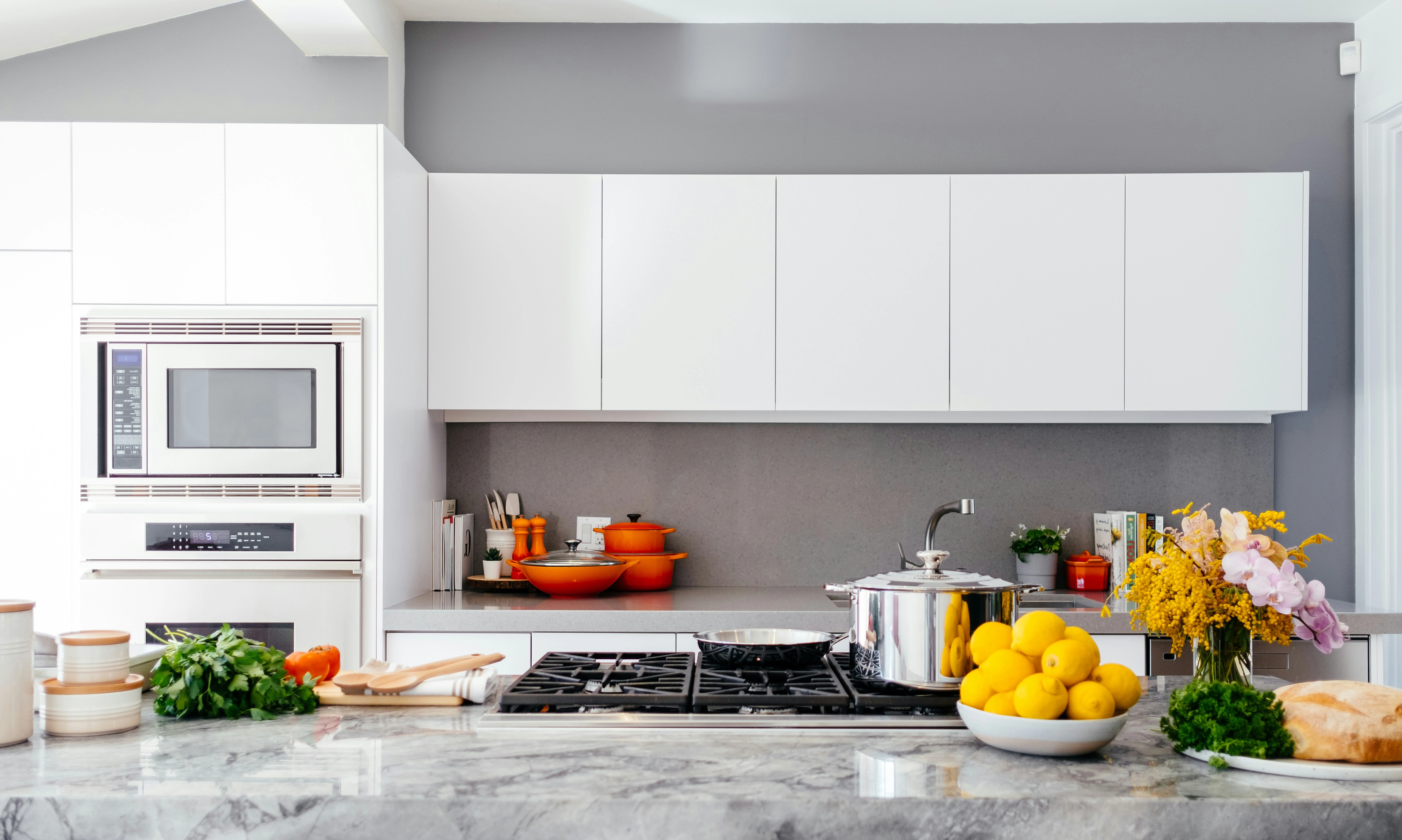 Domestic kitchen with bespoke storage solutions